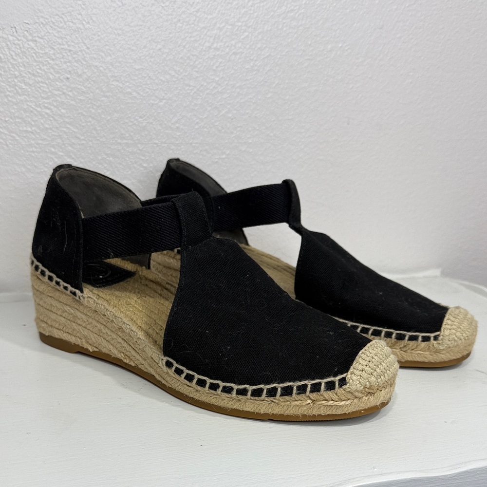 Tory Burch Catalina wedge sandals black size 7
